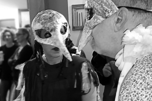 performance at Amvrosios Gousgounis's exhibition