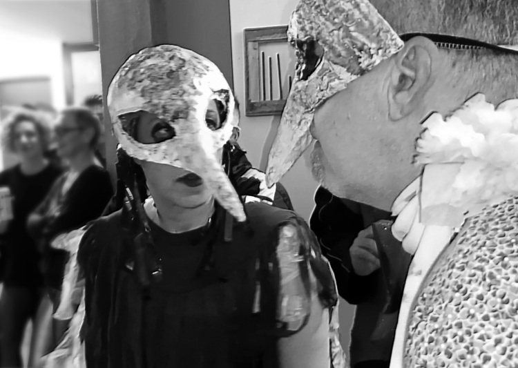 performance at Amvrosios Gousgounis's exhibition